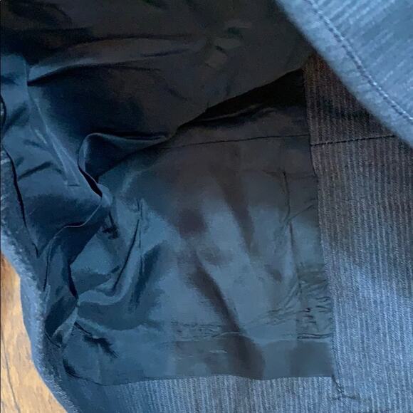 Ann Taylor Loft Charcoal Gray Pinstriped Blazer - Picture 4 of 6